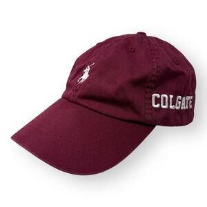 Polo Ralph Lauren Hat Mens OS Burgundy Maroon Colgate University Baseball Cap